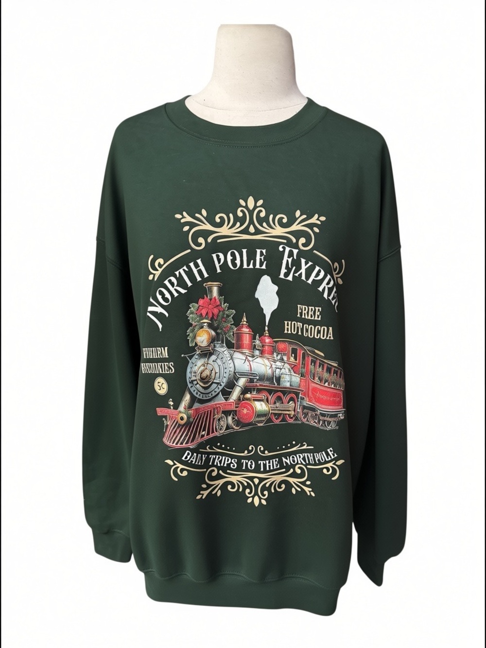 NWOT Gildan Heavy Blend “North Pole Express” Crewneck Sweatshirt